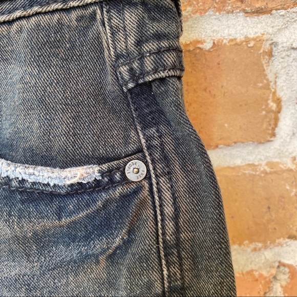 Free People Shorts Acid Wash Look Loose Hem W 25 - Picture 3 of 8